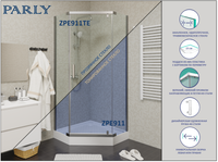 Ограждение VIVA90B N душевое Ceruttispa без поддона (90x90x195) — фото 320, Прямоугольные душевые уголки