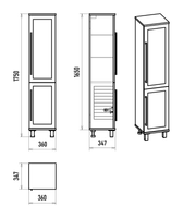 Шкаф-пенал арт-П-Мод05035-011П — фото 7, Пеналы для ванной комнаты