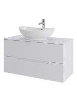 Orange Line Li-100TuwMDF+B08-585W тумба с раковиной подвесная 100 см, белый Li-100TuwMDF+B08-585W — фото 6, Тумбы с раковиной