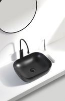 Раковина накладная Aquanet 39,5 черный арт-LAKE-1-MB — фото 8, Раковины накладные