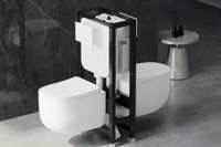 Инсталляция двойная самонесущая ABBER для двух подвесных унитазов арт-AC0106 — фото 2, Инсталляции для унитазов