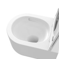 Унитаз подвесной Grossman (490х360х380) безободковый,белый с тонкой крышкой,микролифт,смыв торнадо,1 место арт-GR-4416SQ — фото 3, Подвесные унитазы