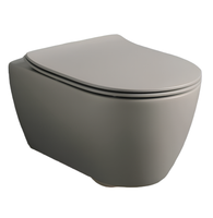 Унитаз Scarabeo GLAM BICOLORS подвесной безободковый цвет песочный матовый чаша внутри глянцевая арт-5201/TW B52 — фото 1, Подвесные унитазы