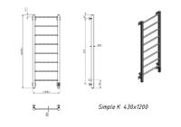 Товар: Полотенцесушитель электрический Grota Simple K 430х1200 белый Simple K 430х1200 RAL9016 EL - фото 4 Полотенцесушитель электрический Grota Simple K 430х1200 белый Simple K 430х1200 RAL9016 EL — фото 4, Электрические полотенцесушители
