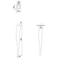 Ножки Scarabeo Castellana керамические 2 шт цвет белый арт-5304 — фото 4, Комплектующие для душевого оборудования