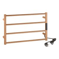 Электрический полотенцесушитель мини 560x370x90 мм, 63W, нержавеющая сталь, матовая, золотая медь 704154085 — фото 3, Электрические полотенцесушители