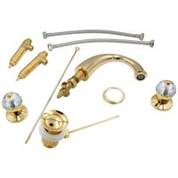 PRESTIGE CRYSTAL См-ль д/раковины, на 3 отв.с донным клапаном, золото арт-32766 — фото 6, Смесители для раковины