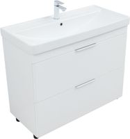 Товар: Тумба с раковиной Aquanet Ирис new 100 напольная 2 ящ. цв.белый глянец 00342096 - фото 6 Тумба с раковиной Aquanet Ирис new 100 напольная 2 ящ. цв.белый глянец 00342096 — фото 6, Тумбы с раковиной