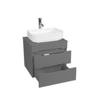 Тумба под раковину VIANT МАРСЕЛЬ 57 подвесная графит арт-VMAR57NG-T2YP — фото 1, Тумбы под раковину