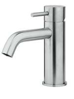 Смеситель для раковины, Cisal, Xion, тип открывания воды-однорычажный, отверстия для монтажа-1, высота, мм-157, вынос излива, мм-124, цвет-нержавеющая сталь арт-XI000544D1 — фото 1, Смесители для раковины