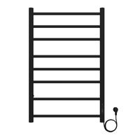 Полотенцесушитель электрический AZARIO PARMA 500/800 8 секций, диммер справа, черный арт-AZ10858B — фото 1, Электрические полотенцесушители