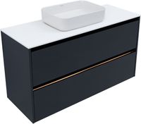Тумба под раковину Allen Brau Activity 120 1.34007.AM антрацит матовый/черный браш — фото 2, Тумбы под раковину