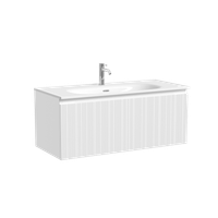Тумба подвесная SANCOS Code 990х453х400, c одним ящиком оснащенным доводчиками, цвет белый , арт. арт-CD100W — фото 5, Тумбы под раковину