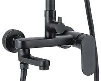 Душевая колонна Azario ARIZONA со смесителем для ванны, с поворотным изливом, прямоугольная, черный арт-AZ-20BS — фото 4, Смеситель для ванны