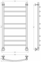 Полотенцесушитель водяной Стилье Аксиома-20 1000х500 Без покрытия 00662-1050 — фото 4, Водяные полотенцесушители