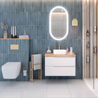 Тумба подвесная NORDIC 80 со столешницей из массива 80см под накладную раковину /AQUA DE MARCO 5080CNOR080/H — фото 11, Тумбы под раковину