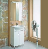 Зеркальный шкаф ПАНДА 50, правый, белый 1A007402PD01R — фото 7, Зеркальные шкафы в ванную