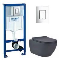 Товар: КОМПЛЕКТ Grohe + beWash: Инсталляция 38772001 Grohe Rapid SL + BeWash Bogen Унитаз подвесной безободковый с сиденьем микролифт антрацит 88303280 GRH772303280 - фото 2 КОМПЛЕКТ Grohe + beWash: Инсталляция 38772001 Grohe Rapid SL + BeWash Bogen Унитаз подвесной безободковый с сиденьем микролифт антрацит 88303280 GRH772303280 — фото 2, Комплекты унитаз + инсталляция