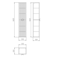 Товар: Пенал подвесной "АТРИО-35 см" универсальный, белый глянец арт-303509 - фото 2 Пенал подвесной "АТРИО-35 см" универсальный, белый глянец арт-303509 — фото 2, Пеналы для ванной комнаты