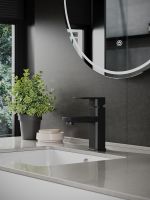 OneLife смеситель для раковины однорычажный полимерный, черный арт-P06-021b — фото 8, Смесители для раковины