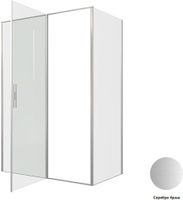 Душевой уголок Allen Brau Priority 140x80 серебро браш арт-3.31035.BA + 3.31041.BA — фото 2, Прямоугольные душевые уголки