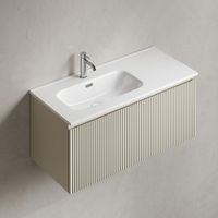 Тумба подвесная SANCOS Snob R 1.0 995х445х406, c одним ящиком оснащенным доводчиками, Beige Soft , арт. арт-SNR1.0100LCE — фото 3, Тумбы под раковину