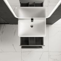 "S4" тумба под умывальник подвесная 60 см., цвет серый. арт-AQM900460GM — фото 4, Тумбы под раковину