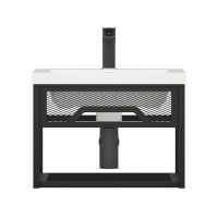 тумба Металлика 50 (Como 50) подвесная металл черная без умывальника MFR80103BK — фото 1, Комоды и тумбы для ванной комнаты