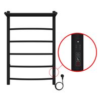 Полотенцесушитель электрический AZARIO VERONA 500/800 5 секций, с полкой, диммер справа, черный арт-AZ04858PB — фото 3, Электрические полотенцесушители