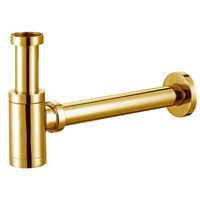 Сифон для раковины AZARIO G 1 1/4, без выпуска, цилиндр, латунь, золото арт-AZ-108-GL — фото 2, Сифоны для раковины