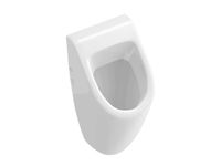 Писсуар, Villeroy&Boch, Subway, тип установки-подвесной, ширина, мм-285, глубина, мм-315, высота, мм-535, подвод воды-скрытый, сифон-необходимо заказать, материал-санфарфор, крепления в комплекте, цвет-альпийский белый, с отверстиями для крепежа крышки арт-75130101 — фото 1, Писсуары