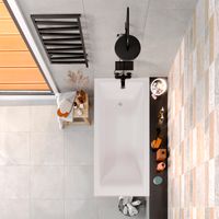 Ванна MALTA 167 см из литьевого мрамора NOVA GEL с каменными ножками/ Aqua de Marco 1170WMAL_GEL — фото 3, Ванны