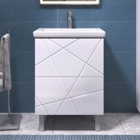 Товар: Тумба под раковину VIGO Geometry 60 напольная белый арт-015 - фото 2 Тумба под раковину VIGO Geometry 60 напольная белый арт-015 — фото 2, Тумбы под раковину