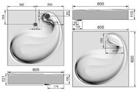 Раковина Buta 60 на стиральную машину белый JORNO арт-4627173210348 — фото 3, Раковины на стиральную машину