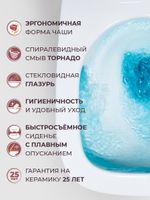 Унитаз подвесной безободковый с сиденьем CEZARES COMFORT арт-CZR-380-TH-TOR/SC — фото 3, Подвесные унитазы