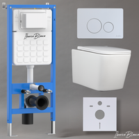 Комплект 3в1 IBERICA BLANCA инсталляция SILENCIO, унитаз TOLEDO ALTO белый, кнопка смыва INOX-O белый матовый (IB001.TLA.234.811) — фото 1, Комплекты унитаз + инсталляция