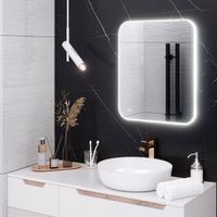 Зеркало с LED-подсветкой MILAN (50*60) /AQUA DE MARCO MIL50/60 — фото 4, Зеркала в ванную комнату