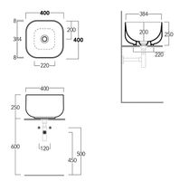 Раковина SIMAS BALLOON накладная без отверстий цвет белый BA04 — фото 2, Раковины накладные