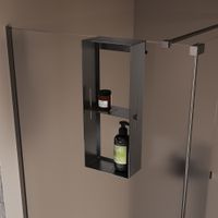 Полка для душевого ограждения Grange, 508x102x204, графит брашинг GN-GR-C9 — фото 1, Полки для ванной и душа