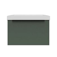 Тумба под раковину подвесная La Fenice SIMPLA FNC-01-SIM-G-60, серо-зелёная — фото 1, Тумбы под раковину