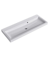 Подвесная тумба с одним ящиком в белом глянцевом цвете с умывальником из литьевого мрамора. арт-Inf.01.10/001 — фото 1, Тумбы с раковиной