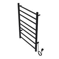 Полотенцесушитель электрический AZARIO PARMA 500/800 8 секций, диммер справа, черный арт-AZ10858B — фото 2, Электрические полотенцесушители