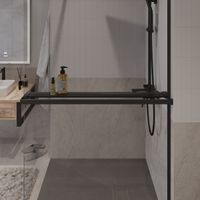 Душевая перегородка Niagara Nova (120х195) черный матовый,стекло прозрачное,с полкой,1 место арт-NG-670-12ВLACK — фото 7, Душевые перегородки