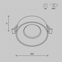Товар: Встраиваемый светильник Technical DL046-01W - фото 2 Встраиваемый светильник Technical DL046-01W — фото 2, Точечные светильники