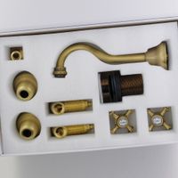 PRESTIGE См-ль д/раковины скрытого монтажа настенный, донный клапан "click-clack", бронза 31621 — фото 5, Смесители для раковины