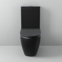 Унитаз напольный Grossman (675х360х820) безободковый,черный матовый с тонкой крышкой,микролифт,2 места арт-GR-4446BMS — фото 4, Напольные унитазы