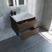 База под раковину Luka 600 подвесная, 2 выкатных ящика soft-close, С.Oak арт-VMC-2L600CO — фото 3, Тумбы под раковину