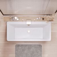 Ванна CRETE 180см из литьевого мрамора NOVA GEL с бронзовым полотенцедержателем/ Aqua de Marco 1180WBKRI_GEL — фото 4, Ванны