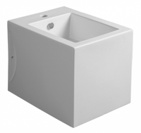 Биде SIMAS FROZEN Напольное приставное с одним намеченным отверстием в центре цвет белый FZ04 — фото 1, Биде напольные