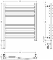 Товар: Полотенцесушитель электрический Сунержа Флюид 3.0 600х500 МЭМ левый Матовый чёрный арт-31-5820-6050 - фото 3 Полотенцесушитель электрический Сунержа Флюид 3.0 600х500 МЭМ левый Матовый чёрный арт-31-5820-6050 — фото 3, Электрические полотенцесушители
